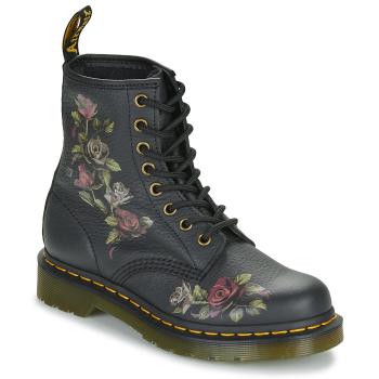 Dr. Martens  1460 Decayed Roses Classic Tumbled Nappa  Polokozačky Čierna