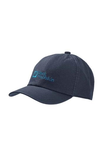 Detská čiapka Jack Wolfskin BASEBALL CAP K tmavomodrá farba, s potlačou