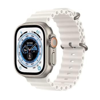 APPLE Watch Ultra GPS + Cellular, 49mm Titanium Case with White Ocean Band