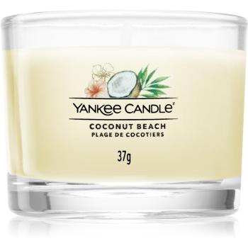 Yankee Candle Coconut Beach votívna sviečka glass 37 g