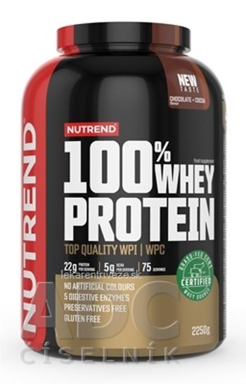 NUTREND 100% WHEY PROTEIN príchuť čokoláda + kakao (inov.2021) 1x2250 g