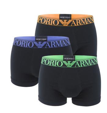 EMPORIO ARMANI - boxerky 3PACK stretch cotton nero combo Armani logo colore z organickej bavlny - limited edition-L (86-91 cm)