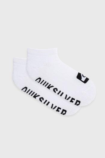 Ponožky Quiksilver (3-pak) pánske, biela farba
