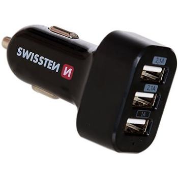 Swissten adaptér do auta 3× USB 5,2 A (20111200)
