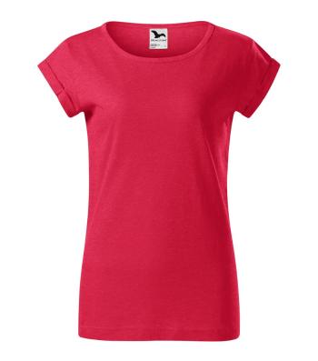 MALFINI Dámske tričko Fusion - Červený melír | XS