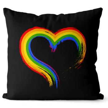 Vankúš LGBT Heart (Velikost: 40 x 40 cm)