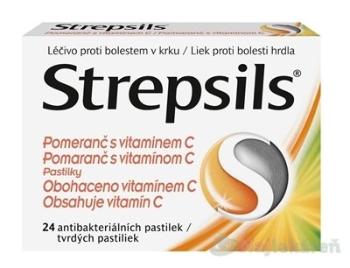 Strepsils pomaranč s vitamínom C 24 pastiliek