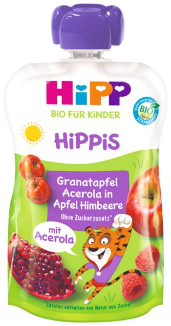 HiPP BIO HiPPiS Jablko-Maliny-Granátové Jablko-Acerola 100 g, od 1 roka