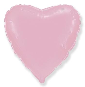 Fóliový balón 45 cm Srdce svetloružové - Flexmetal