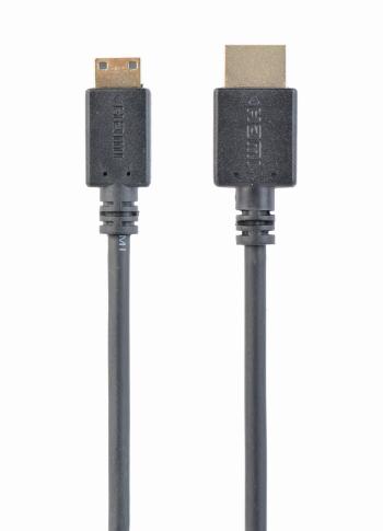 Kabel CABLEXPERT CC-HDMI4C-6 HDMI-HDMI mini 1,8m, 1.4, M/M stíněný, zlacené kontakty, černý