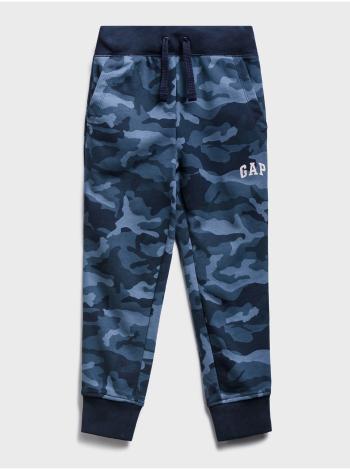 Detské tepláky GAP Logo fit tech joggers Modrá