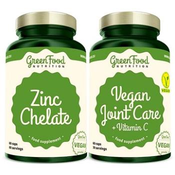 GreenFood Nutrition Vegan Joint Care + vitamín C 60 cps + Zinc Chelate 60 cps. (8594193928118)