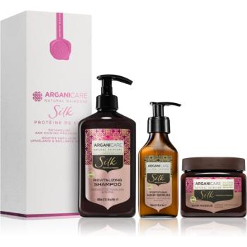 Arganicare Silk Protein Detangling and Shining Program Set darčeková sada (s revitalizačným účinkom)