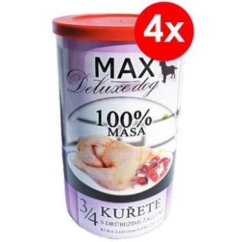 MAX deluxe 3/4 kurčaťa s hydinovými žalúdkami 1200 g, 4 ks (8594025084425)