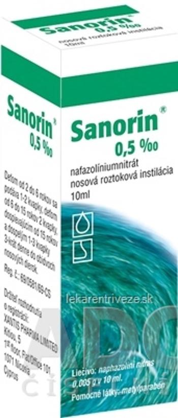 Sanorin 0,5 ‰ int nao (fľ.skl.hnedá) 1x10 ml