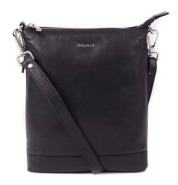 SEGALI Dámska kožená crossbody kabelka 9060 black