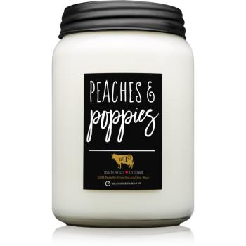 Milkhouse Candle Co. Farmhouse Peaches & Poppies vonná sviečka Mason Jar 737 g