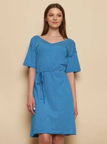Modré pruhované šaty Tranquillo