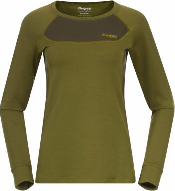 Bergans Dámske termoprádlo Cecilie Wool Long Sleeve Women Green/Dark Olive Green L