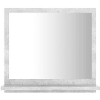 Kúpeľkové zrkadlo betónovo-sivé 40 ×10,5 × 37 cm drevotrieska 804557