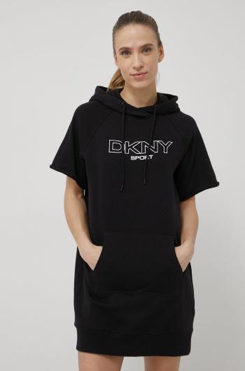 Šaty Dkny čierna farba, mini, oversize