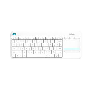 Logitech Wireless Touch Keyboard K400 Plus CZ biela (920-007152)