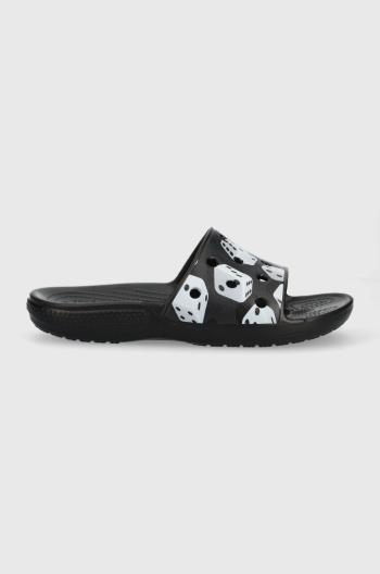 Šľapky Crocs Classic Dice Print Slide dámske, čierna farba, 208769