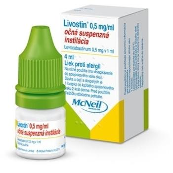 Livostin 0,5 mg/ ml očné kvapky 4 ml