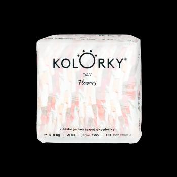 KOLORKY DAY - kvety - M (5-8 kg) jednorazové eko plienky 21 ks