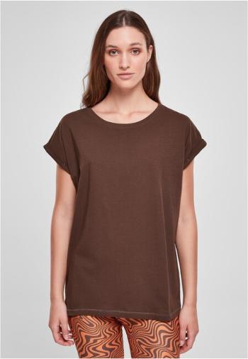 Urban Classics Ladies Extended Shoulder Tee brown - XS