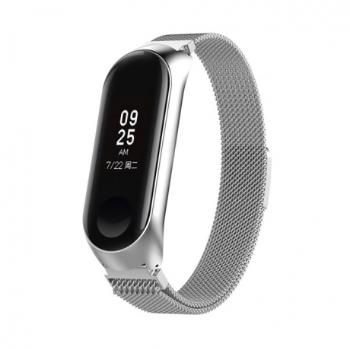 BStrap Milanese (Small) remienok na Xiaomi Mi Band 3/4, silver (SXI005C12)