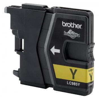 BROTHER LC-985 - originálna cartridge, žltá, 260 strán