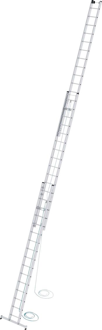MUNK Günzburger Steigtechnik  22416 hliník výsuvný hliníkový rebrík s lanom Montáž pomocou nástrojov Max.prac. výška: 11