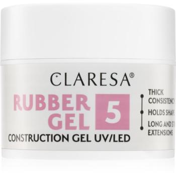 Claresa Rubber Gel Construction Gel UV/LED gélový lak pre predĺženie nechtov odtieň 05 12 g