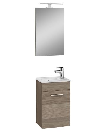 Kúpeľňová zostava s umývadlom, zrkadlom a osvetlením Vitra Mia 39x61x28 cm cordoba MIASET40C