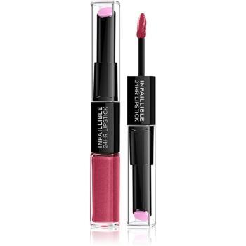 L’Oréal Paris Infallible dlhotrvajúci rúž a lesk na pery 2 v 1 odtieň 214 Raspberry For Life 5 ml