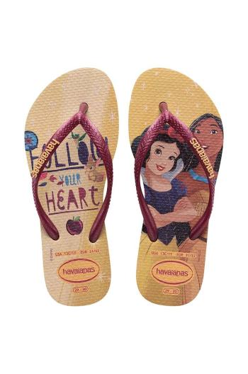 Detské žabky Havaianas SLIM PRINCESS béžová farba