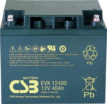 CSB Battery EVX 12400 EVX12400-I1 olovený akumulátor 12 V 40 Ah olovený so skleneným rúnom (š x v x h) 197 x 170 x 165 m