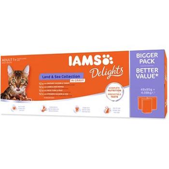 Kapsičky IAMS morské a suchozem. mäso v omáčke multipack 4 080 g (8710255100449)