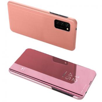 MG Clear View knižkové puzdro na Samsung Galaxy M51, ružové
