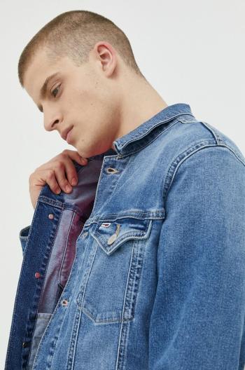 Rifľová bunda Tommy Jeans pánska, prechodná