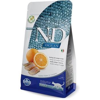 N&D OCEAN CAT grain free Adult Herring & Orange 1,5 kg (8010276036704)