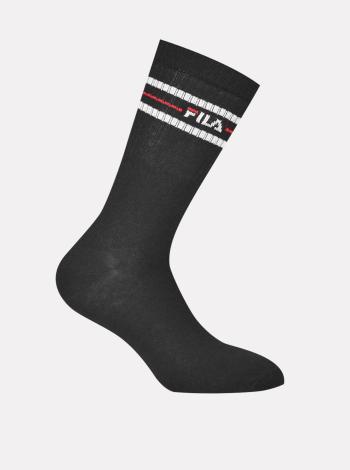 Sada troch párov ponožiek v čiernej farbe FILA