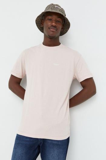 Bavlnené tričko Abercrombie & Fitch ružová farba, s potlačou