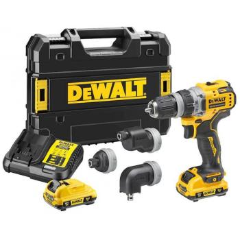 DeWALT DCD703L2T - AKU bezuhlíková vŕtačka s multifunkčnou hlavou 4v1 12 V