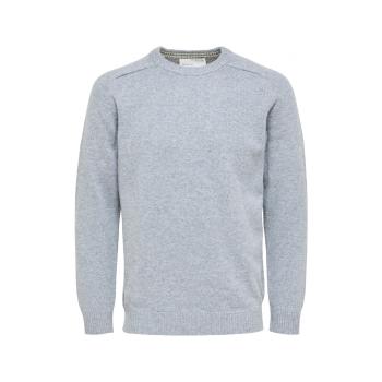 Selected  Wool Jumper New Coban - Medium Grey Melange  Svetre Šedá