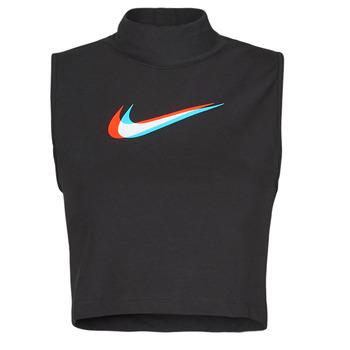 Nike  Tielka a tričká bez rukávov W NSW TANK MOCK PRNT  Čierna