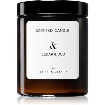 Ambientair Olphactory Cedar & Oud vonná sviečka (brown) & 135 g