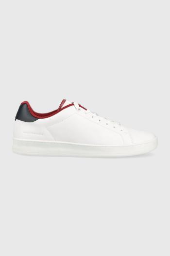 Kožené tenisky Tommy Hilfiger COURT SNEAKER LEATHER CUP tmavomodrá farba