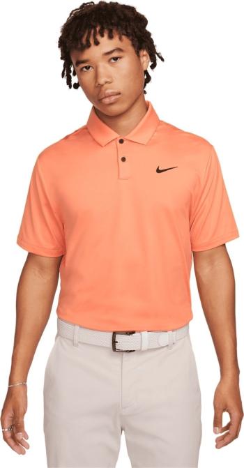 Nike Dri-Fit Tour Solid Mens Orange Trance/Black S Polo košeľa